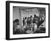 Long Line of Children Preparing to Receive their Free Lunches at the Rives Elementary School-John Dominis-Framed Photographic Print