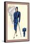 Long Line Tailored Suit-null-Framed Stretched Canvas