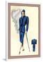 Long Line Tailored Suit-null-Framed Art Print