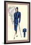 Long Line Tailored Suit-null-Framed Art Print