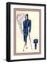 Long Line Tailored Suit-null-Framed Art Print