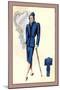 Long Line Tailored Suit-null-Mounted Art Print