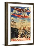 Long Live Our Happy Socialist Motherland, 1935-Gustav Klutsis-Framed Giclee Print