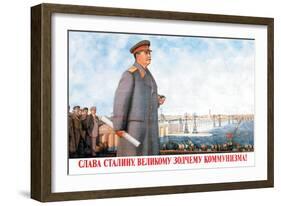 Long Live Stalin, Great Architect of Communism-Boris Belopoliskii-Framed Art Print