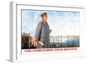Long Live Stalin, Great Architect of Communism-Boris Belopoliskii-Framed Art Print