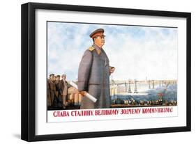 Long Live Stalin, Great Architect of Communism-Boris Belopoliskii-Framed Art Print