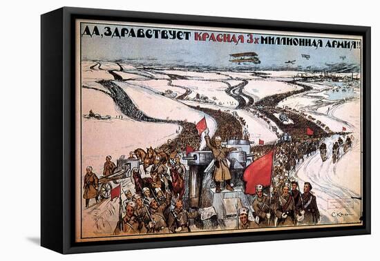 Long Live the 3-Million-Man Red Army, c.1919-Alexander Apsit-Framed Stretched Canvas