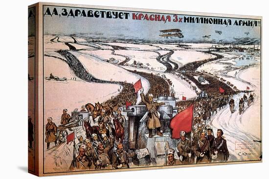 Long Live the 3-Million-Man Red Army, c.1919-Alexander Apsit-Stretched Canvas