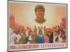 Long Live the Red Sun of the World's People, Chairman Mao, Chinese Cultural Revolution-null-Mounted Premium Giclee Print