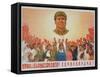 Long Live the Red Sun of the World's People, Chairman Mao, Chinese Cultural Revolution-null-Framed Stretched Canvas