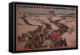 Long Live the Three-Million Man Red Army!, 1919-null-Framed Stretched Canvas