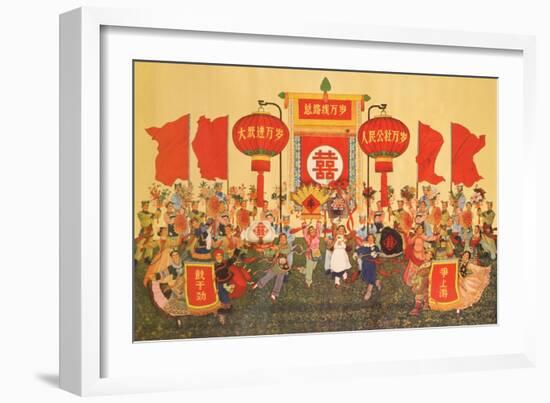 Long Live the Three Red Flags, June 1960-null-Framed Giclee Print