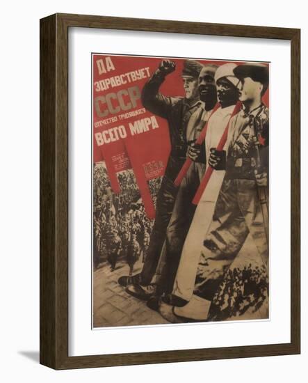 Long Live the USSR, 1931-Gustav Klutsis-Framed Giclee Print