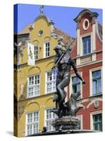 Long Market Square, Neptune Fountain, Old Town, Gdansk, Poland-Bruno Morandi-Stretched Canvas