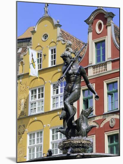 Long Market Square, Neptune Fountain, Old Town, Gdansk, Poland-Bruno Morandi-Mounted Photographic Print