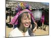 Long-Necked Tribal Woman on Mobile Phone, Thailand, Southeast Asia-Mula Eshet-Mounted Photographic Print