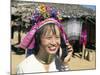 Long-Necked Tribal Woman on Mobile Phone, Thailand, Southeast Asia-Mula Eshet-Mounted Photographic Print