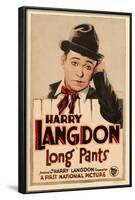 LONG PANTS, Harry Langdon on window card, 1927.-null-Framed Art Print