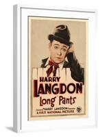 LONG PANTS, Harry Langdon on window card, 1927.-null-Framed Art Print