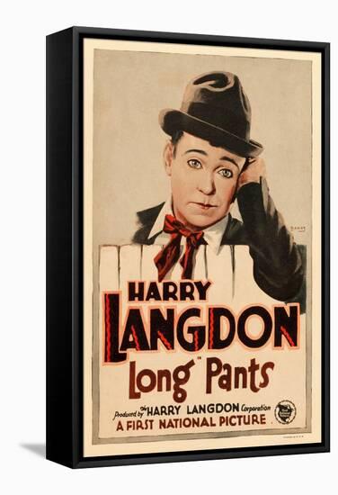 LONG PANTS, Harry Langdon on window card, 1927.-null-Framed Stretched Canvas