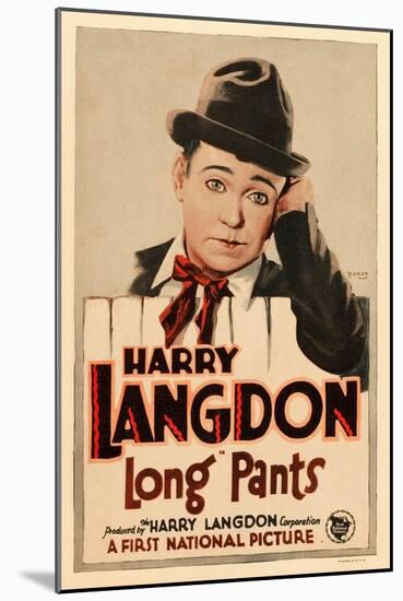 LONG PANTS, Harry Langdon on window card, 1927.-null-Mounted Art Print