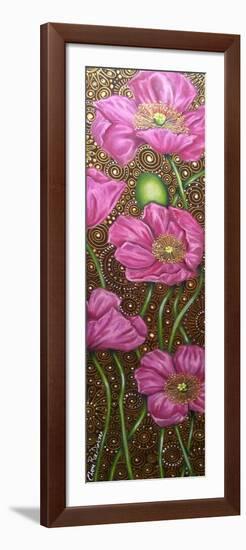 Long Pink Poppies-Cherie Roe Dirksen-Framed Premium Giclee Print