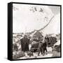 Long Ribbon of Miners Bound For the Klondike Gold Fields Climbing over the Chilcoot Pass, in 1898-null-Framed Stretched Canvas