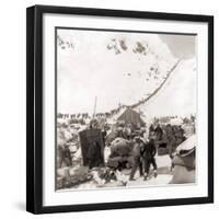 Long Ribbon of Miners Bound For the Klondike Gold Fields Climbing over the Chilcoot Pass, in 1898-null-Framed Photo