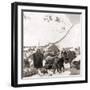 Long Ribbon of Miners Bound For the Klondike Gold Fields Climbing over the Chilcoot Pass, in 1898-null-Framed Photo