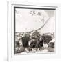 Long Ribbon of Miners Bound For the Klondike Gold Fields Climbing over the Chilcoot Pass, in 1898-null-Framed Photo