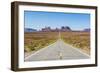 Long Road Leading into the Monument Valley, Arizona, United States of America, North America-Michael Runkel-Framed Photographic Print