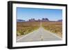 Long Road Leading into the Monument Valley, Arizona, United States of America, North America-Michael Runkel-Framed Photographic Print