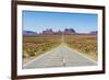 Long Road Leading into the Monument Valley, Arizona, United States of America, North America-Michael Runkel-Framed Photographic Print