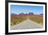 Long Road Leading into the Monument Valley, Arizona, United States of America, North America-Michael Runkel-Framed Photographic Print