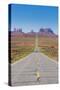 Long Road Leading into the Monument Valley, Arizona, United States of America, North America-Michael Runkel-Stretched Canvas