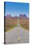 Long Road Leading into the Monument Valley, Arizona, United States of America, North America-Michael Runkel-Stretched Canvas