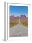 Long Road Leading into the Monument Valley, Arizona, United States of America, North America-Michael Runkel-Framed Photographic Print