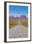 Long Road Leading into the Monument Valley, Arizona, United States of America, North America-Michael Runkel-Framed Photographic Print