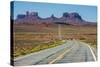 Long Road Leading into the Monument Valley, Arizona, United States of America, North America-Michael Runkel-Stretched Canvas