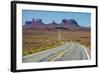 Long Road Leading into the Monument Valley, Arizona, United States of America, North America-Michael Runkel-Framed Photographic Print