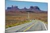 Long Road Leading into the Monument Valley, Arizona, United States of America, North America-Michael Runkel-Mounted Photographic Print