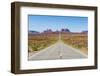 Long Road Leading into the Monument Valley, Arizona, United States of America, North America-Michael Runkel-Framed Photographic Print