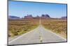 Long Road Leading into the Monument Valley, Arizona, United States of America, North America-Michael Runkel-Mounted Photographic Print