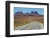 Long Road Leading into the Monument Valley, Arizona, United States of America, North America-Michael Runkel-Framed Photographic Print