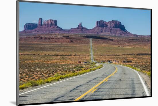 Long Road Leading into the Monument Valley, Arizona, United States of America, North America-Michael Runkel-Mounted Photographic Print