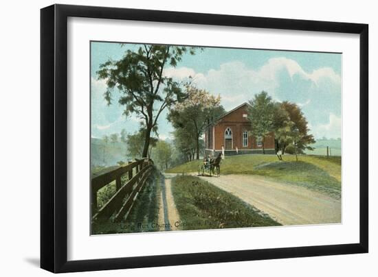 Long Run Church, Circleville, Pennsylvania-null-Framed Art Print