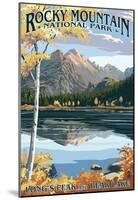 Long's Peak and Bear Lake - Rocky Mountain National Park-null-Mounted Poster