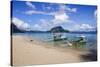 Long Sandy Beach in the Bacuit Archipelago, Palawan, Philippines, Southeast Asia, Asia-Michael Runkel-Stretched Canvas