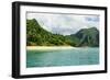 Long Sandy Beach in the Bacuit Archipelago, Palawan, Philippines, Southeast Asia, Asia-Michael Runkel-Framed Photographic Print