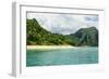 Long Sandy Beach in the Bacuit Archipelago, Palawan, Philippines, Southeast Asia, Asia-Michael Runkel-Framed Photographic Print